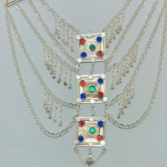 Handmade Gypsy Multilayers Pendant and Chain Necklace - Picture 2 of 10